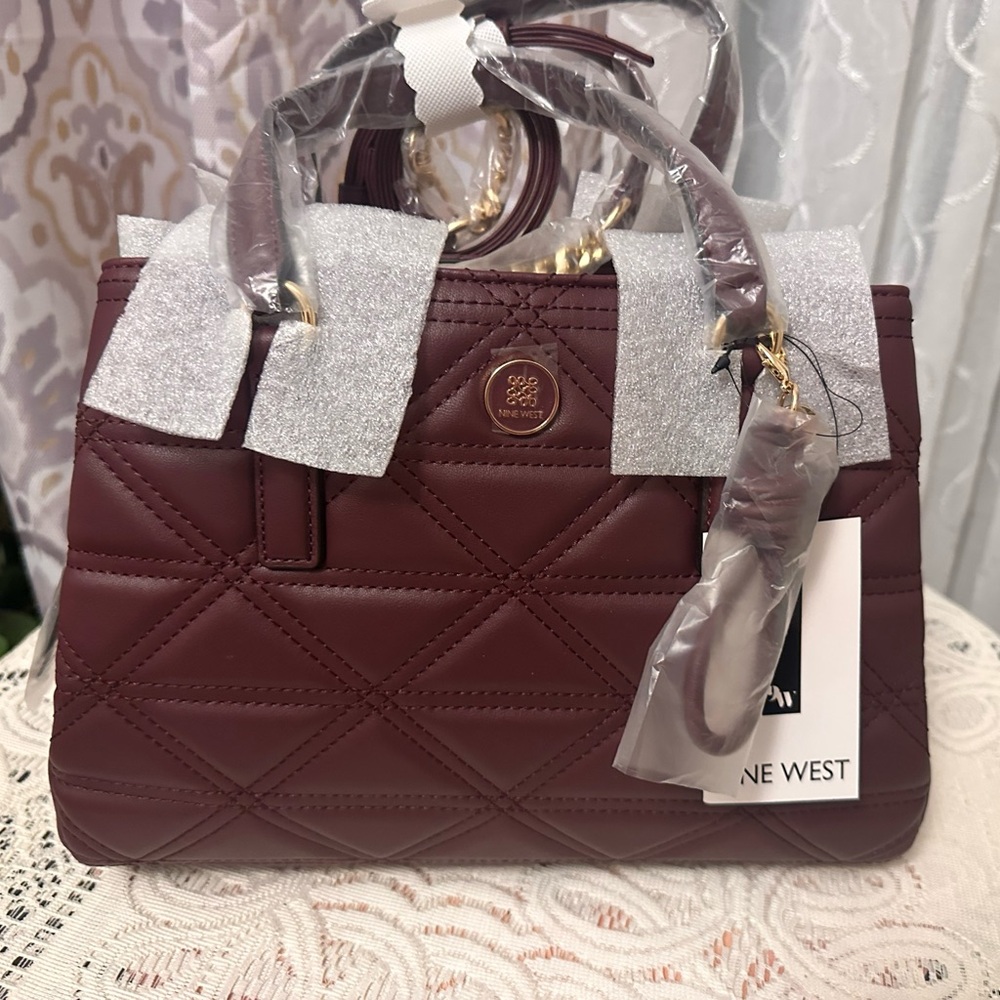 Nine West Burgundy Harland Handbag
